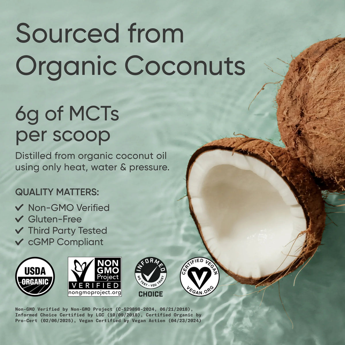 MCT Oil Powder Organic Unflavored (30 servings) - 10.6oz