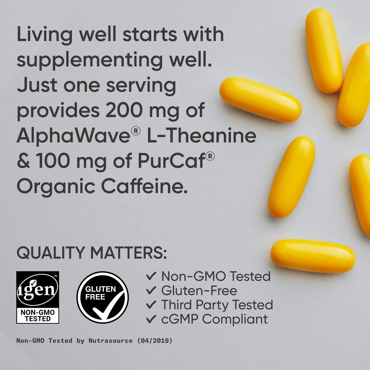 L-Theanine + Caffeine (60 softgels)