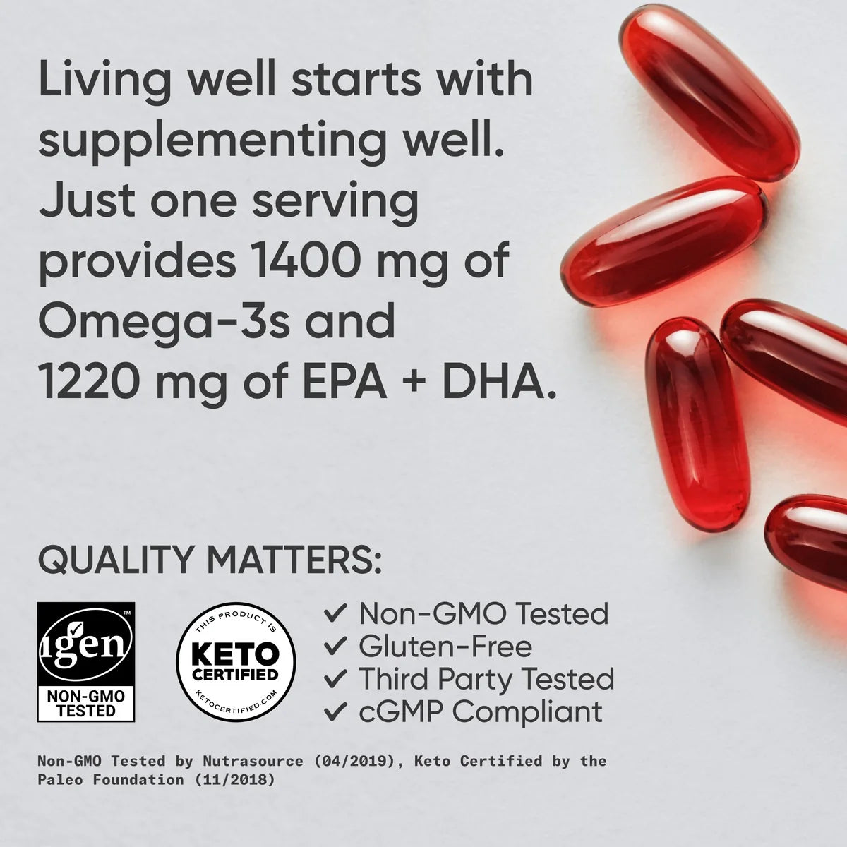 Keto Omega 1400mg (120 softgels)