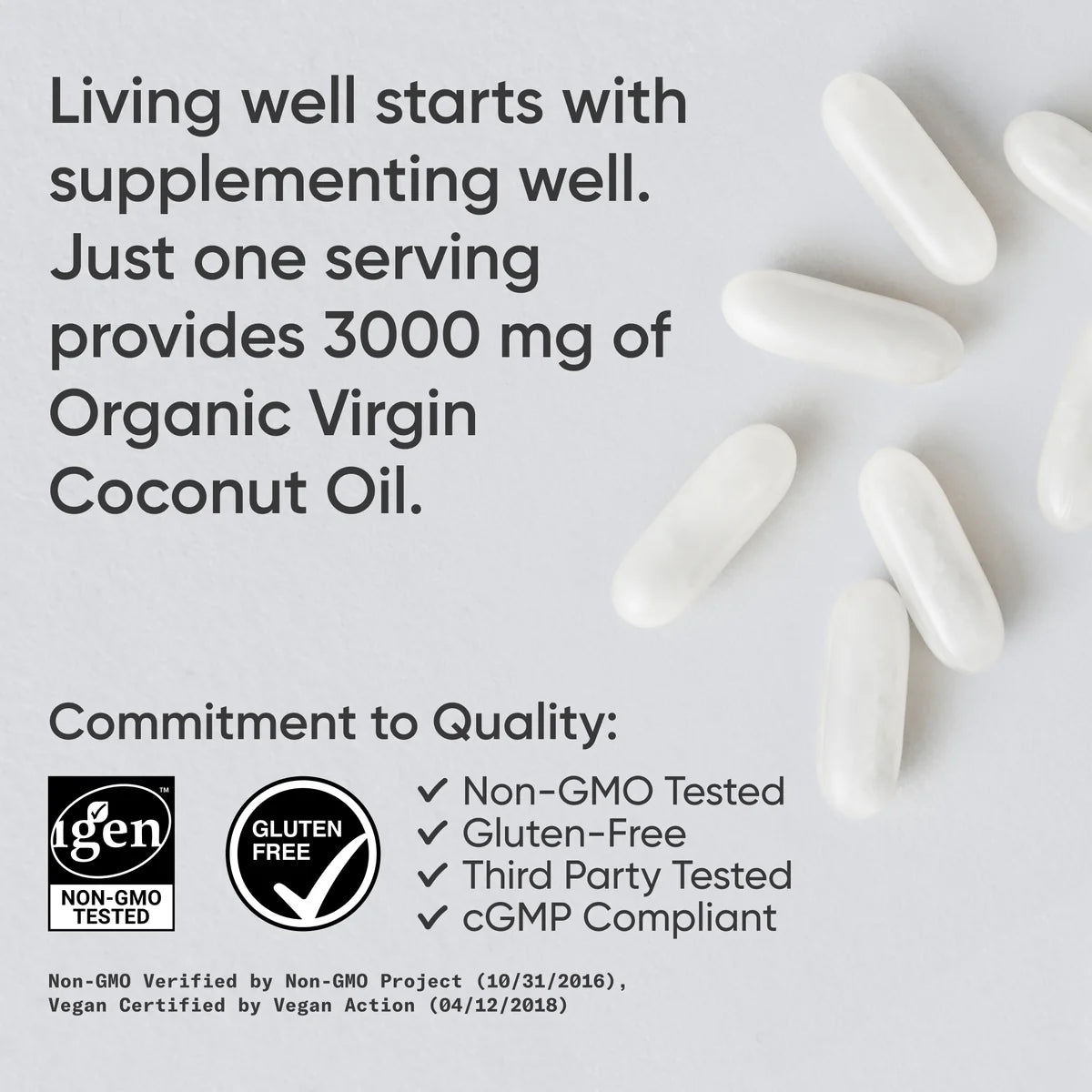 Coconut Oil Virgin Organic 1000mg (120 veggie softgels)