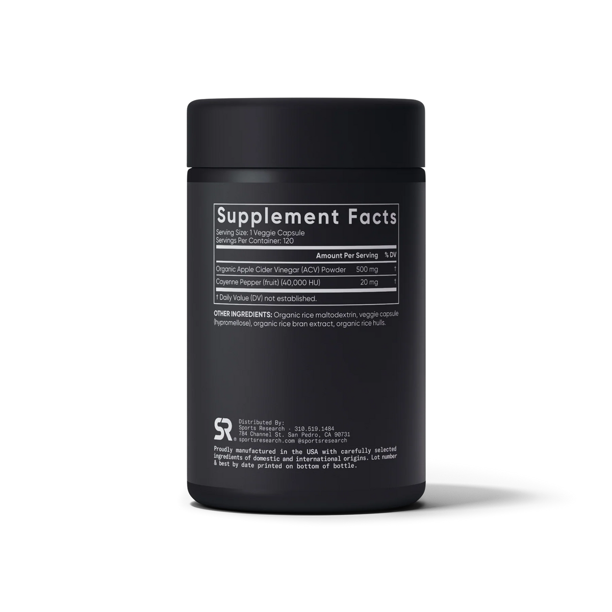 Apple Cider Vinegar 520mg (120 veggie capsules)