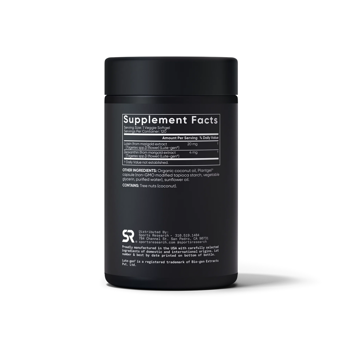 Lutein + Zeaxanthin 20mg (120 veggie softgels)