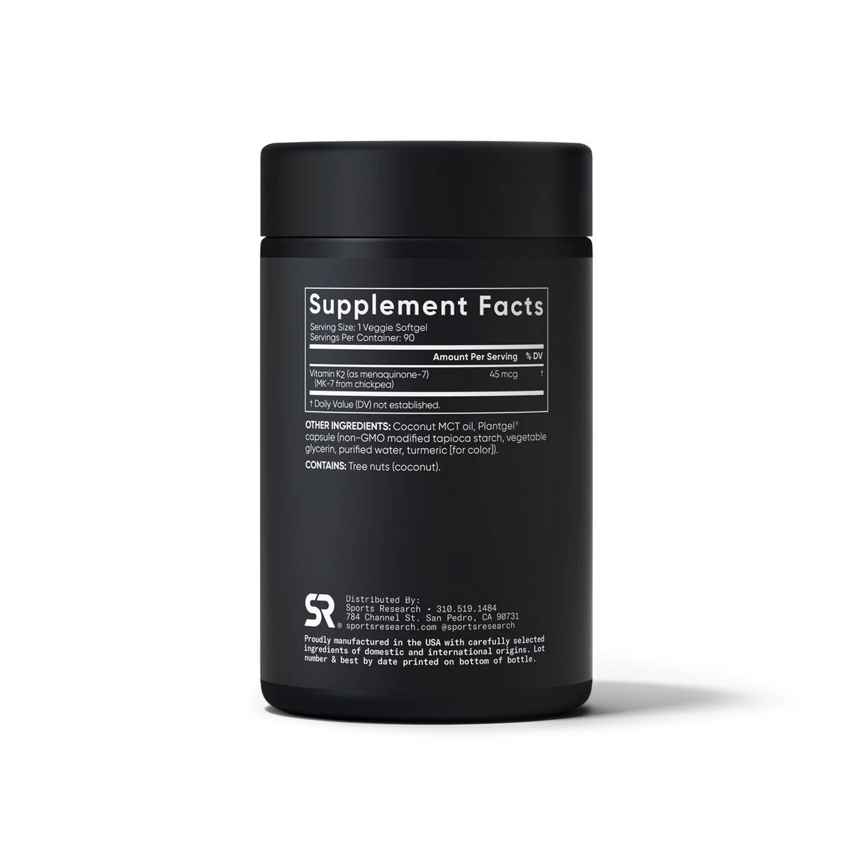 Vitamin K2 as MK7 with Coconut Oil