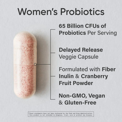 Daily Women's Probiotics 65 Billion CFU (30 veggie capsules)