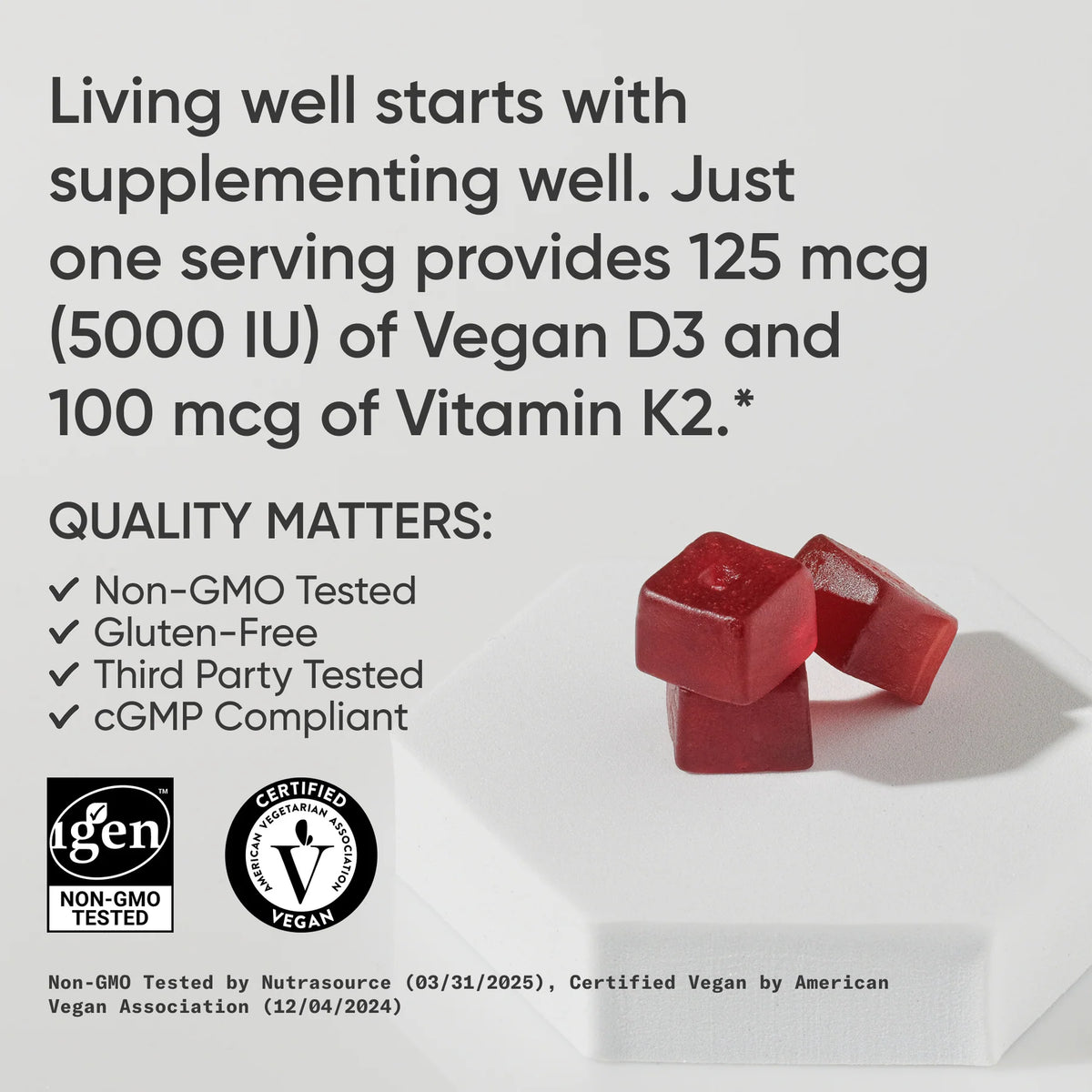 Vegan D3 + K2 Gummies