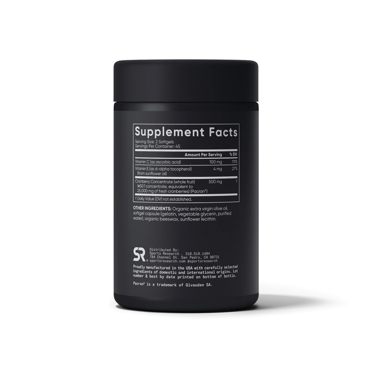 Cranberry Concentrate PaCran 500mg (90 softgels)