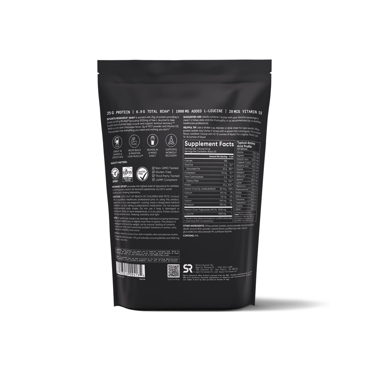 Whey Protein Isolate - Dark Chocolate
