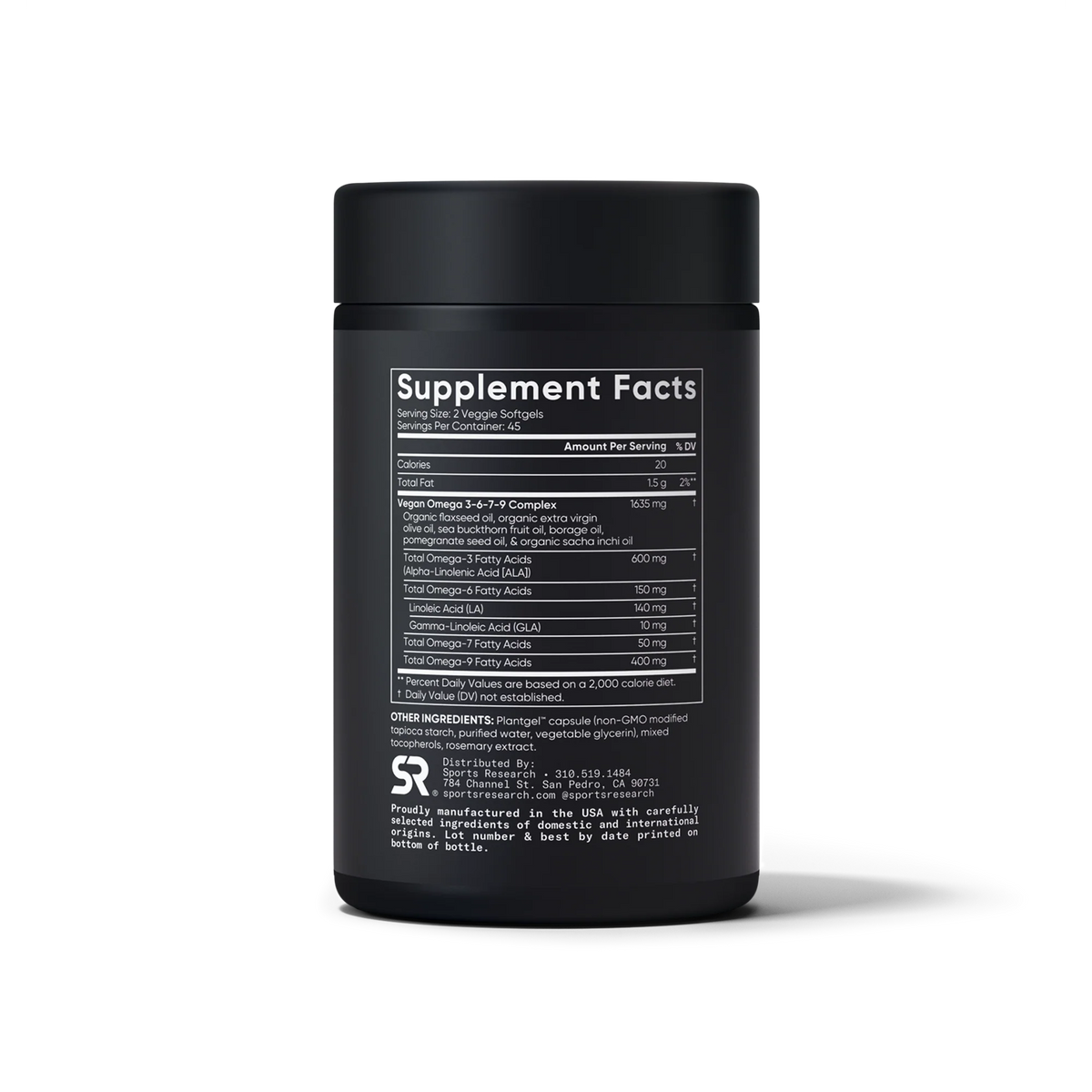 Vegan Omega 3-6-7-9 (90 veggie softgels)