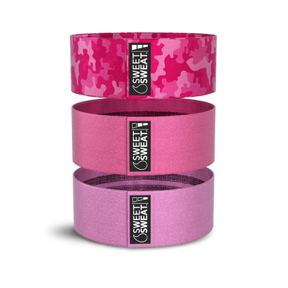 Sweet Sweat® Durable & Versatile Fitness Hip Bands 3PK