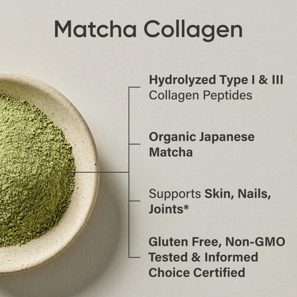 Collagen Peptides Matcha Green Tea (24 Servings) - 10.16oz