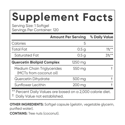 Quercetin 500mg (120 softgels)