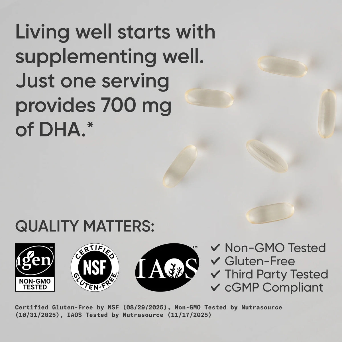 Vegan DHA from Algae Oil