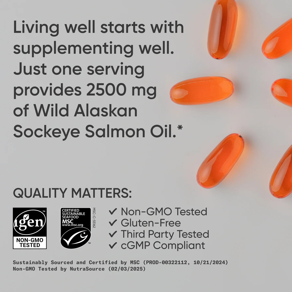Wild Alaskan Sockeye Salmon Oil