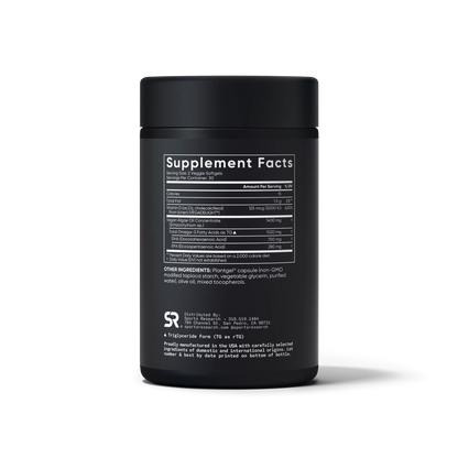 Vegan Omega-3 1400mg + Vitamin D3 5000iu (60 veggie softgels)