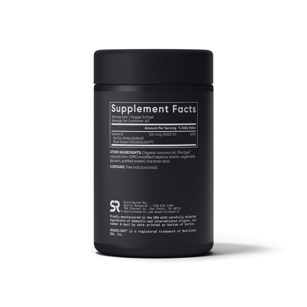 Vegan Vitamin D3 5000iu (60 veggie softgels)