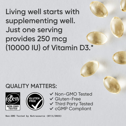 Vitamin D3 10000iu (120 softgels)