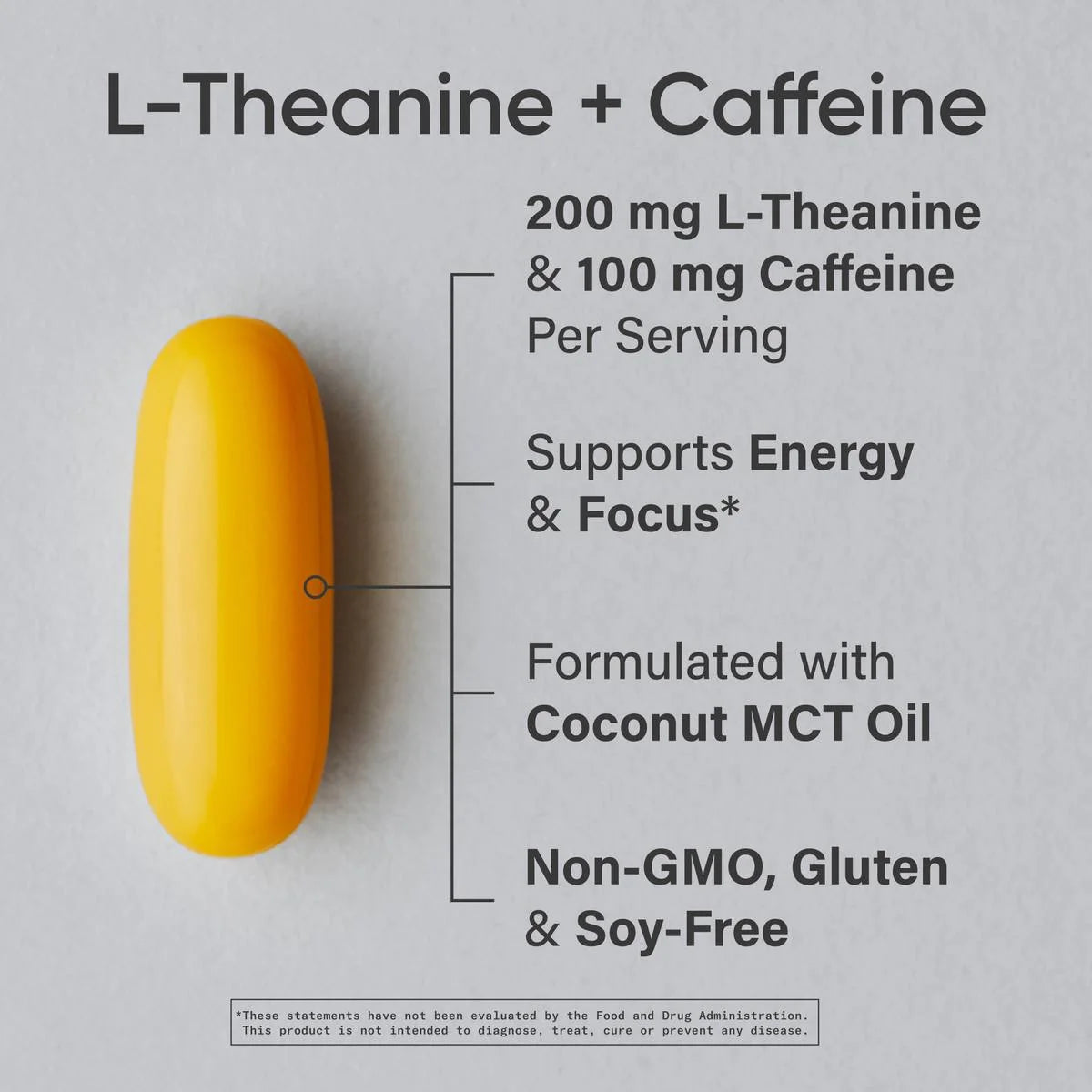 L-Theanine + Caffeine (60 softgels)