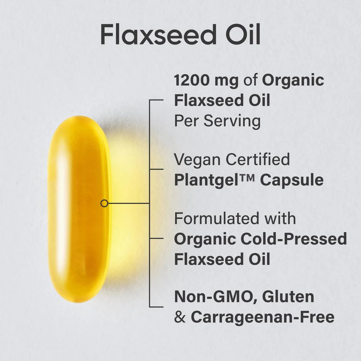 Flaxseed Oil 1200mg (180 veggie softgels)