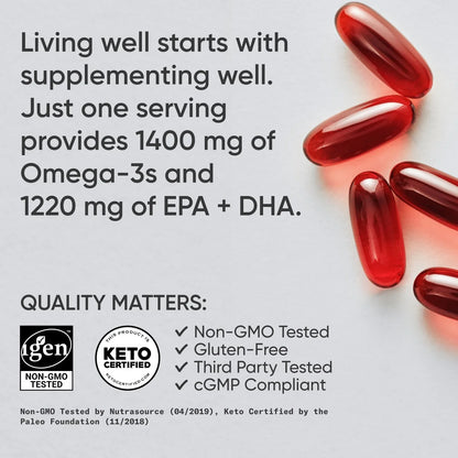 Keto Omega 1400mg (120 softgels)