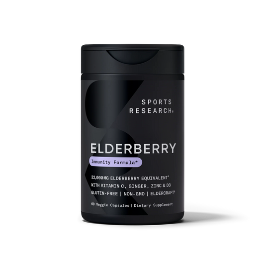 Elderberry 500mg + Vitamin D, C, Ginger & Zinc (60 veggie capsules)