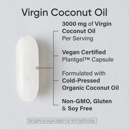 Coconut Oil Virgin Organic 1000mg (120 veggie softgels)