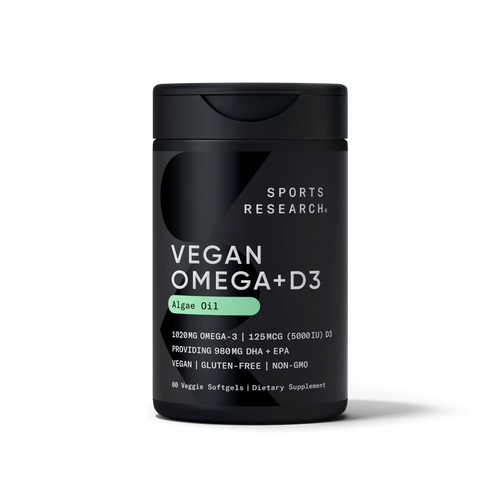 Vegan Omega-3 1400mg + Vitamin D3 5000iu (60 veggie softgels)