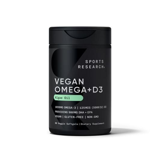 Vegan Omega-3 1400mg + Vitamin D3 5000iu (60 veggie softgels)